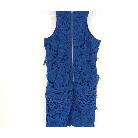 Revolve Lovers and Friends Dress Women's Small Overlay Lace Blue - Picture 6 of 9
